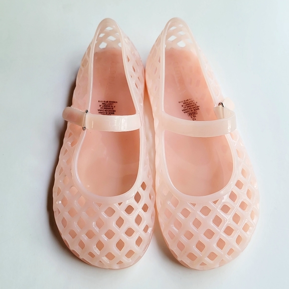 Old Navy Jelly Basket Weave Light Pink Shoes, 10T - Picture 2 of 8